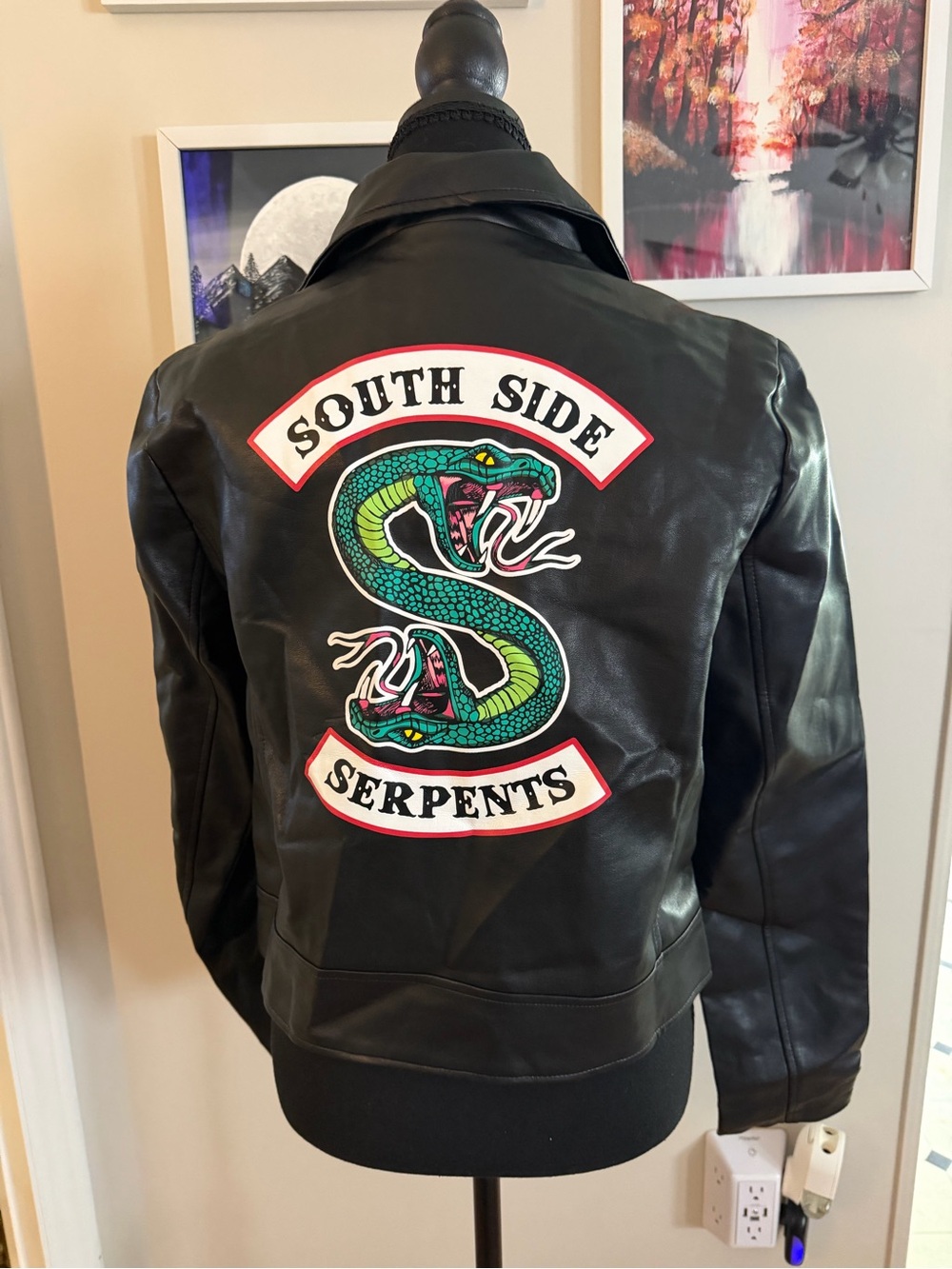 Riverdale Southside Serpents Faux Leather Jacket Size L/XL